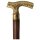 Gehstock Wanderstock Spazierstock Flanierstock Holz Messing poliert Baum