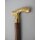 Gehstock Wanderstock Spazierstock Flanierstock Holz Messing poliert Baum