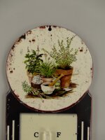 Eisen Termometer Antik-Stil Blumen H 39x11 cm