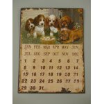 Jahreskalender Antik-Stil Eisen H 33x25 cm