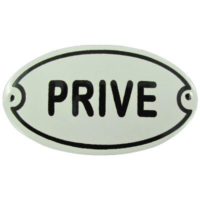 Schild Eisen/ Emaille PRIVE L 13x8 cm