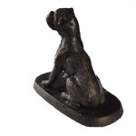 Skulptur Figur Gusseisen Hund Bulldogge Rustikal