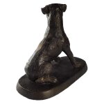 Skulptur Figur Gusseisen Hund Bulldogge Rustikal