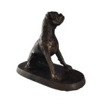 Skulptur Figur Gusseisen Hund Bulldogge Rustikal