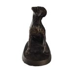Skulptur Figur Gusseisen Hund Bulldogge Rustikal