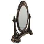 Kippspiegel Verbandsspiegel rustikal braun H 45 cm Gusseisen