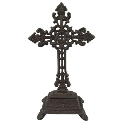 Figur Skulptur Kruzifix eisen rustikal H 25 cm