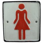 Schild WC(DAMEN) Rustikal Eisen L 9x10 cm