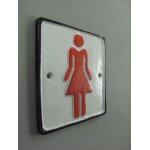 Schild WC(DAMEN) Rustikal Eisen L 9x10 cm