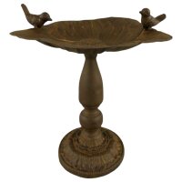 Vogeltränke Futterstelle Vogelbad Eisen Braun...