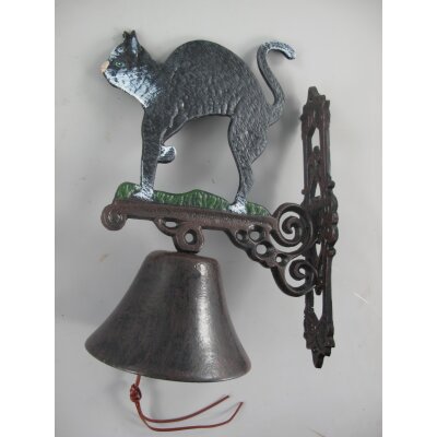 Wandglocke Türglocke Türklopfer Gusseisen Katze