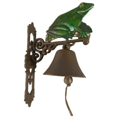 Wandglocke Türglocke Türklopfer Figürchen Gusseisen Frosch H 40 cm