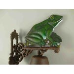 Wandglocke Türglocke Türklopfer Figürchen Gusseisen Frosch H 40 cm