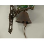 Wandglocke Türglocke Türklopfer Figürchen Gusseisen Frosch H 40 cm