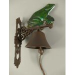 Wandglocke Türglocke Türklopfer Figürchen Gusseisen Frosch H 40 cm