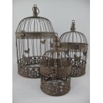 3er Set Vogelkäfig Blumen Pflanz Deko Käfig...