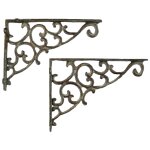 Regalstützen Gußeisen farbig H 33x25 cm SET