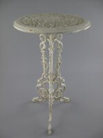 Eisen Blumentisch Antik-Stil weiß H 72-D 36 cm