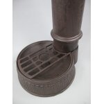 Zapfsäule Rund Alu. rustikal braun Messing Hahn H 75 cm