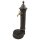 Zapfsäule Rund Alu. rustikal braun Messing Hahn H 75 cm