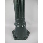 Zapfsäule Rund Alu. grün Messing Hahn H 97x23 cm