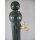 Zapfsäule Rund Alu. grün Messing Hahn H 97x23 cm