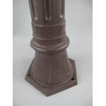 Zapfsäule Rund Aluminium rustikal braun Messing Hahn H 97x23 cm