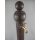 Zapfsäule Rund Aluminium rustikal braun Messing Hahn H 97x23 cm