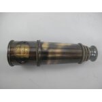 Fernrohr Fernglas Messing brüniert Holz Box L 16x7cm