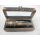 Fernrohr Fernglas Messing brüniert Holz Box L 16x7cm