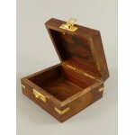 Peilkompass Messing Holzbox Kompass D 8 cm