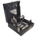Nautikset Vernickelt Schwarz 12x12cm
