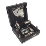 Nautikset Vernickelt Schwarz 12x12cm