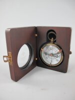 Kompaß Mit Box Messing Brüniert D 7 cm
