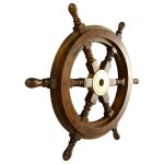 Holz Steuerrad Schiffssteuerrad Schiffsrad Messing/Holz D...