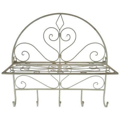 Garderobenhaken Kleiderhaken Wandhaken Eisen Altweiß L 45x45x17 cm