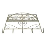 Garderobenhaken Kleiderhaken Wandhaken Eisen Altweiß L 45x45x17 cm