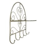 Garderobenhaken Kleiderhaken Wandhaken Eisen Altweiß L 45x45x17 cm