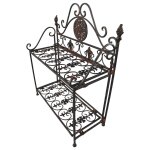 Regal Eisen Rustikal Braun H 48x40 cm