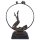 Bronzeskulptur Bronzefigur Frau Akt Ring und Vögel
