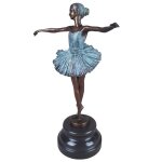 Bronzeskulptur Bronzefigur Ballerina Balletttänzerin...