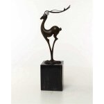 Bronzeskulptur Bronzefigur Antilope Modern-Stil