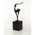 Bronzeskulptur Bronzefigur Antilope Modern-Stil