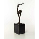Bronzeskulptur Bronzefigur Antilope Modern-Stil
