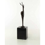 Bronzeskulptur Bronzefigur Antilope Modern-Stil