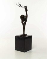 Bronzeskulptur Bronzefigur Antilope Modern-Stil