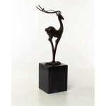 Bronzeskulptur Bronzefigur Antilope Modern-Stil