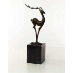 Bronzeskulptur Bronzefigur Antilope Modern-Stil