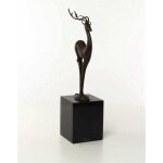 Bronzeskulptur Bronzefigur Antilope Modern-Stil