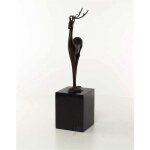 Bronzeskulptur Bronzefigur Antilope Modern-Stil